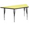 Emma and Oliver 29x57 Trapezoid Laminate Adjustable Preschool Activity Table